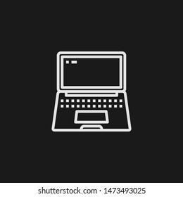 Outline laptop vector icon. Laptop illustration for web, mobile apps, design. Laptop vector symbol.