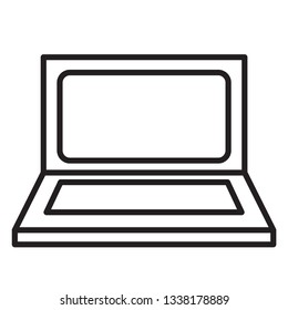 outline laptop vector icon, modern concept, simple concept