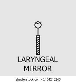 Outline laryngeal mirror vector icon. Laryngeal mirror illustration for web, mobile apps, design. Laryngeal mirror vector symbol.