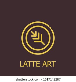 Outline latte art vector icon. Latte art illustration for web, mobile apps, design. Latte art vector symbol.