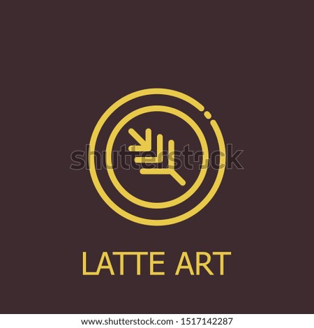 Outline latte art vector icon. Latte art illustration for web, mobile apps, design. Latte art vector symbol.