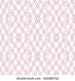 Outline lattice abstract background. Seamless pattern with symmetric geometric ornament. Grid wallpaper. Vector illustration