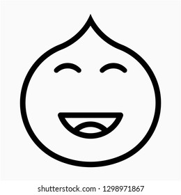 Outline laugh vector icon
