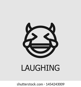 Outline laughing vector icon. Laughing illustration for web, mobile apps, design. Laughing vector symbol.