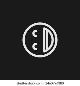 Outline laughing vector icon. Laughing illustration for web, mobile apps, design. Laughing vector symbol.