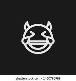 Outline laughing vector icon. Laughing illustration for web, mobile apps, design. Laughing vector symbol.