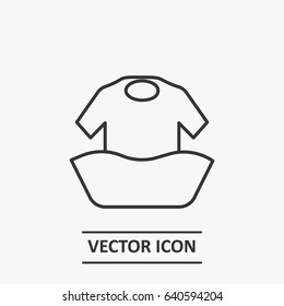 Outline laundry  icon illustration vector symbol