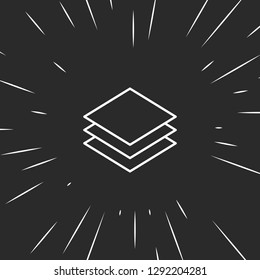 Outline layer icon illustration isolated vector sign symbol