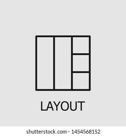 Outline layout vector icon. Layout illustration for web, mobile apps, design. Layout vector symbol.