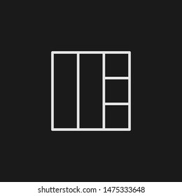 Outline layout vector icon. Layout illustration for web, mobile apps, design. Layout vector symbol.