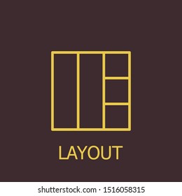 Outline layout vector icon. Layout illustration for web, mobile apps, design. Layout vector symbol.