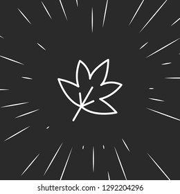 Outline leaf icon illustration isolated vector sign symbol