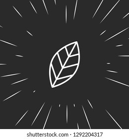 Outline leaf icon illustration isolated vector sign symbol
