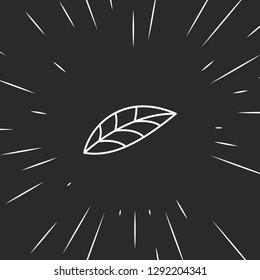 Outline leaf icon illustration isolated vector sign symbol