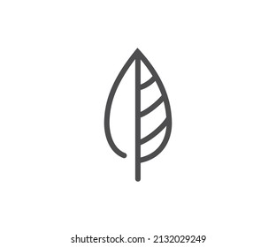 Outline Leaf Logo vector design