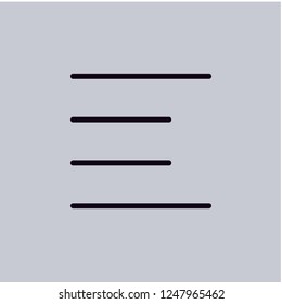 Outline Left align text Icon, Vector Illustration, Flat icon