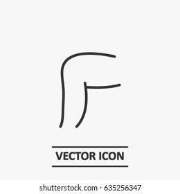 Outline leg  icon illustration vector symbol