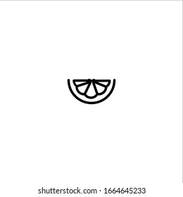 Outline lemon icon illustration- vector