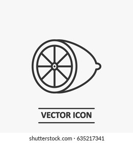 Outline lemon   icon illustration vector symbol