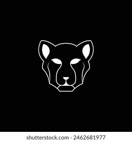 Outline leopard head icon suitable for sport or club logo