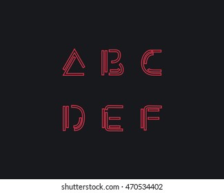 Outline Letter Alphabet Logo