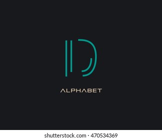 Outline Letter D Logo