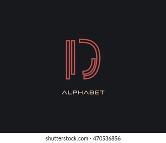 Outline Letter D Logo