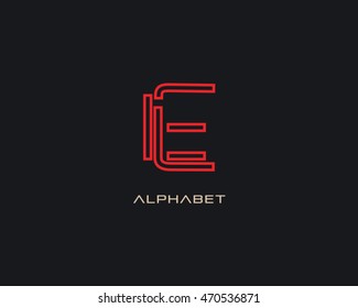 Outline Letter E Logo