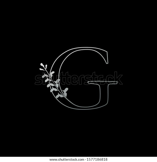 Outline Letter G Logo Icon Vintage Stock Vector (Royalty Free ...