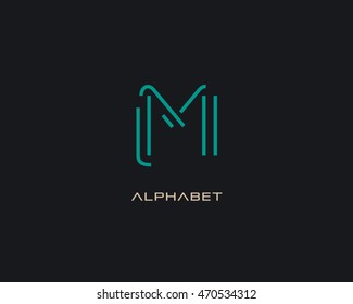 Outline Letter M Logo