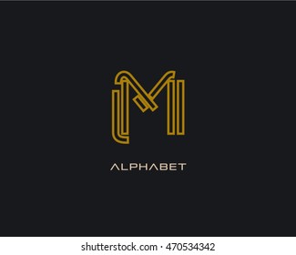 Outline Letter M Logo