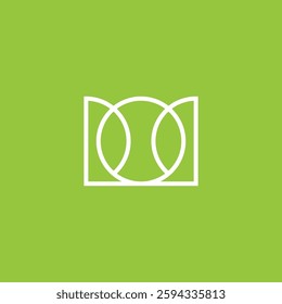 outline letter m tennis ball logo