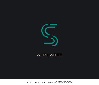 Outline Letter S Logo