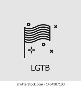 Outline lgtb vector icon. Lgtb illustration for web, mobile apps, design. Lgtb vector symbol.