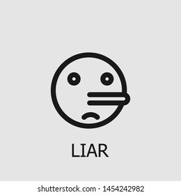 Outline liar vector icon. Liar illustration for web, mobile apps, design. Liar vector symbol.