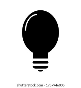 Outline Light Bulb Icon for Creative Idea Symbol