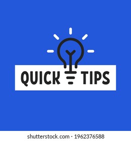 outline light bulb like minimal quick tips icon. flat trend support logotype graphic web banner design isolated on blue. concept of interesting facts for general erudition or incentive brainstorm