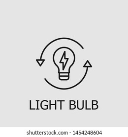 Outline light bulb vector icon. Light bulb illustration for web, mobile apps, design. Light bulb vector symbol.