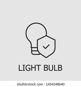 Outline light bulb vector icon. Light bulb illustration for web, mobile apps, design. Light bulb vector symbol.