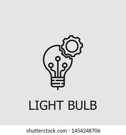 Outline light bulb vector icon. Light bulb illustration for web, mobile apps, design. Light bulb vector symbol.