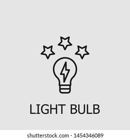 Outline light bulb vector icon. Light bulb illustration for web, mobile apps, design. Light bulb vector symbol.