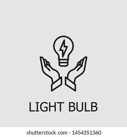 Outline light bulb vector icon. Light bulb illustration for web, mobile apps, design. Light bulb vector symbol.