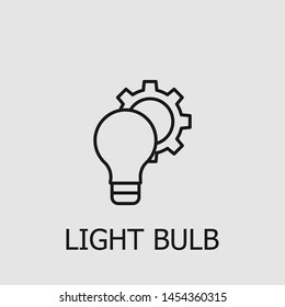 Outline light bulb vector icon. Light bulb illustration for web, mobile apps, design. Light bulb vector symbol.