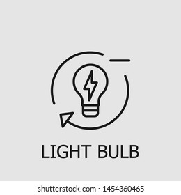 Outline light bulb vector icon. Light bulb illustration for web, mobile apps, design. Light bulb vector symbol.
