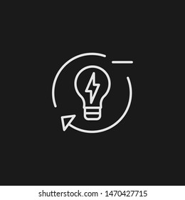 Outline light bulb vector icon. Light bulb illustration for web, mobile apps, design. Light bulb vector symbol.