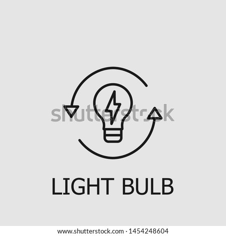 Outline light bulb vector icon. Light bulb illustration for web, mobile apps, design. Light bulb vector symbol.
