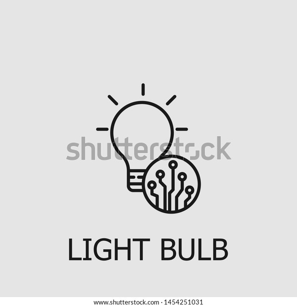Outline Light Bulb Vector Icon Light Stock Vector (Royalty Free