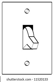 Outline Light Switch Turned Off Position Stock Vector (Royalty Free ...