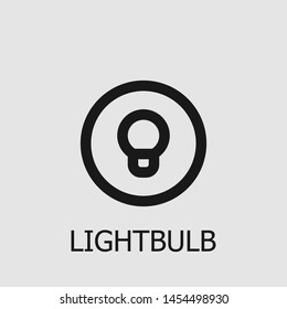 Outline lightbulb vector icon. Lightbulb illustration for web, mobile apps, design. Lightbulb vector symbol.