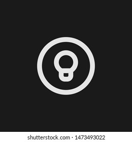 Outline lightbulb vector icon. Lightbulb illustration for web, mobile apps, design. Lightbulb vector symbol.